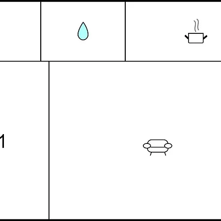 One-bedroom In アパート *